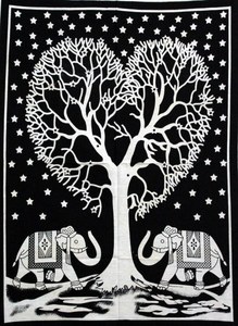 Fait à la main bohème arbre vie tenture murale Floral Jacquard indien Hippie décors dortoir mariage décor Jacquard tissé tapisserie murale - Product Image 6