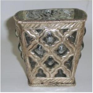 Candelabro votivo de cristal dorado y latón para decoración navideña del hogar - Product Image 2