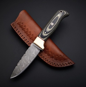 Grandsharp — couteau d'évier de chasse en acier inoxydable, poignée en mictar, de damas (ZR515) - Product Image 2