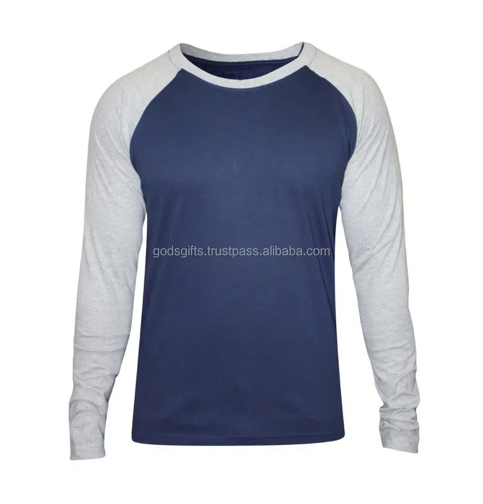 Raglan T-shirt Fashion Oem Ontwerp Custom Print Groothandel T-shirt Hoge Kwaliteit <span class=keywords><strong>Katoen</strong></span> Gedrukt Tri Blend Gerecycled T-shirt Online