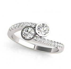 Luxury Bezel <b>Set</b> Solitaire Diamond <b>Ring</b> in White <b>Gold</b> | Elegant Engagement Wedding <b>Ring</b> for Women Fine Jewelry Gift for Her - Product Image 1