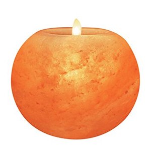 Pink Himalayan Salt <b>Tealight</b> Candle <b>Holder</b> Natural Round Heart Design by Original Enterprises with Digital Printing-Sian Enterpr - Product Image 3