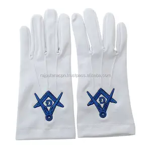 Custom Made Cotton Bán Buôn Masonic Găng Tay, Masonic Item