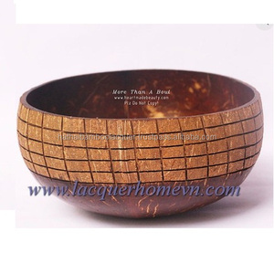 Cuencos con carcasa de coco grabada, cuencos de Vietnam - Product Image 2