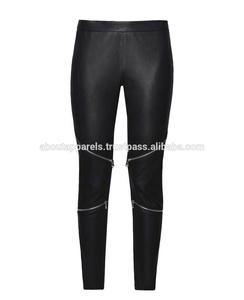 Pantalones de Motociclista de Piel de Oveja Genuina para Mujer, Cintura Media, Ajuste Regular, Elegantes, Impermeables, Transpirables, para Invierno - Product Image 5