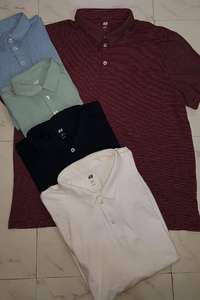 เสื้อยืดผ้าฝ้ายระบายอากาศลายทางสำหรับผู้ชายกางเกงขาสั้นของผู้ชายมีป้ายยี่ห้อของแท้ - Product Image 5