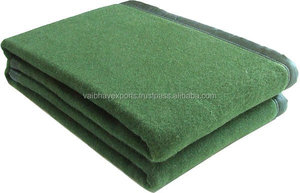 Customizable Heavy Duty 50% <b>Wool</b> 50% Polyester Raschel Blanket Made in India - Product Image 4