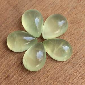8mm 10mm Naturel Prehnite Lisse Poire Calibré Lâche Cabochon Fabricant Boutique En Ligne Maintenant En Gros Meilleur Prix D'usine Vente - Product Image 1
