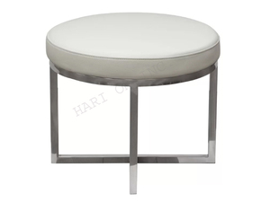 Muebles de lujo de estilo moderno, asiento de cuero Pu, taburete con Base de Metal, otomanos, hojaldre multiusos para dormitorio, Hotel, escuela, apartamento - Product Image 2