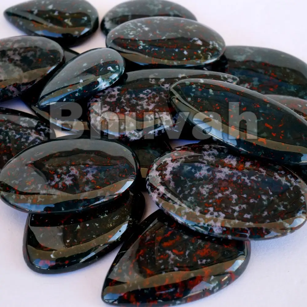 india hot market blood stone natural loose cabochon semi-precious gemstone jems gem stone price