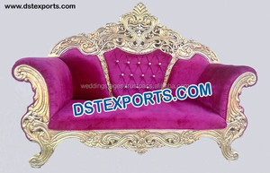Ensemble de canapés de luxe pour la mariée et le marié, Design de haute qualité, chaises de mariage de styliste - Product Image 5