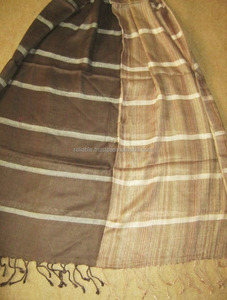 Estola chal con estampado de viscosa 100% para adultos primavera verde Web Color rayas patrón geométrico estilo liso para chales - Product Image 6