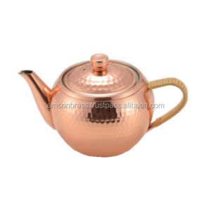 กาต้มน้ำทองแดงตีลาย กาต้มน้ำตกแต่ง ใช้เสิร์ฟชาและกาแฟ อุปกรณ์ครัว ของตกแต่งบนโต๊ะ - Product Image 4