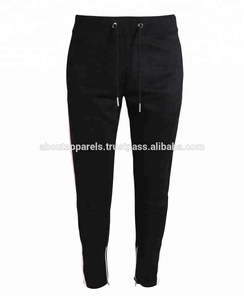 Jogger vierge pantalons de survêtement hommes pantalons de survêtement skinny fit joggeurs avec poignets zippés respirant coton Joggers - Product Image 2