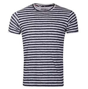 Venta al por mayor de camisetas 100% de algodón a rayas de talla grande para hombre colección de punto con logotipo personalizado impreso de Bangladesh - Product Image 1