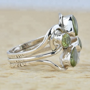 Multi Shape Gemstone <b>Peridot</b> Designer <b>Ring</b> Solid 925 Sterling Silver Handmade Jewelry Manufacturer Wholesaler Casa De Plata - Product Image 3