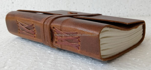 Wholesale Handmade genuine flap strap closure soft leather <b>notebook</b> - Product Image 5