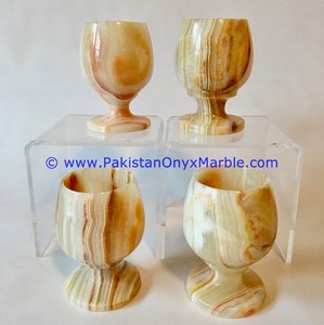 Juego de Vasos de Chupito de Ónix de Piedra Natural, Vasos Miniatura, Color Verde Claro - Product Image 5