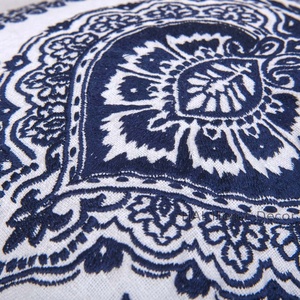 Hand Embroidered Custom Embroidered <b>Sofa</b> Decorative Pillow Protector, Christmas Pillow <b>Cover</b> Indian Cushion <b>Cover</b> - Product Image 3