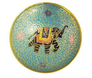 Wholesale Handmade <b>Porcelain</b> Fruit <b>Bowl</b> Metal Gift and Crafts with Plated Brass Embossing Designs Decorative <b>Bowl</b> - Product Image 1