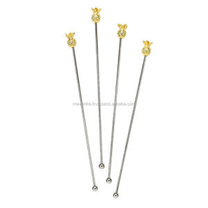 Stylish Metal Gold Pineapple Drinking <b>Stirrers</b> Beverage & Swizzle Stick for Mixing <b>Cocktail</b> Whiskey <b>Cocktail</b> <b>Stirrer</b> - Product Image 2