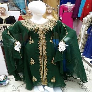 Paillettes lourdes Travail Polyester Georgette Jalabiya Abaya Style Vêtements - Product Image 1