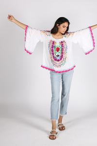 Blusa Moderna 2026, Blusa de Mujer, Atractiva, Multicolor, Gama de Lujo, Diseño Creativo de Verano, Top Bordado a Mano - Product Image 5