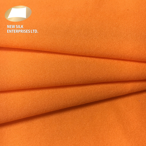 Orange vif extensible 4 voies en nylon spandex tissu pour t-shirt - Product Image 1