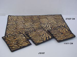 Tapetes y posavasos de cristal con incrustaciones de hueso, artesanías indias hechas a mano, patrones únicos, decoración del hogar para artículos de mesa de comedor - Product Image 3