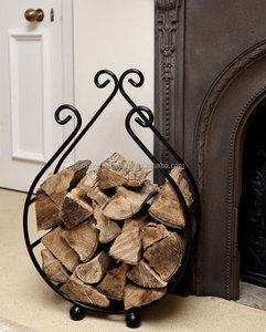 Wrought Iron <b>Storage</b> Rack to Store Logs Small Indoor & Outdoor Firewood Rack Heavy Duty U Shape <b>Metal</b> Log Holder - Product Image 3