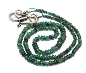 Cuentas de piedras preciosas sueltas Esmeralda con forma de Rondelle suave de alta calidad, Unidad de hebra de Color verde para la fabricación de joyas - Product Image 1