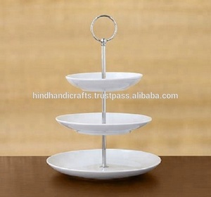 3ชั้นสแตนเลสยืนเค้ก,เงินยืนเค้ก - Product Image 4