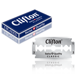 Cuchillas de Afeitar de Doble Filo de Acero Inoxidable para Hombre CLIFTON CLASSIC DURABLADE, Cuchillas de Afeitar Desechables de Calidad Suiza para Barberos - Product Image 4