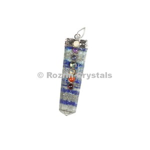 Colgantes de Lapislázuli en Forma de Lápiz, Cristales Naturales para Sanación Reiki, Joyería para Equilibrio Energético Espiritual - Product Image 1