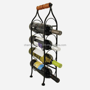 Casier À Vin en Fer forgé Quatre Porte-Bouteille - Product Image 1