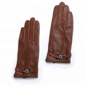 Guantes de cuero para mujer hechos a medida para vestir a la moda | Guantes de vestir de cuero para hombre Guantes de moda para mujer - Product Image 1