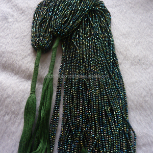 Perles de spinelle noires à facettes coupées, café enduit bleu enduit vert enduit pour la fabrication de bijoux collier - Product Image 6