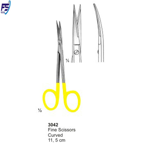 Chirurgicaux et dentaires ciseaux avec inserts en carbure de tungstène Goldman renard Double_Cured 13 cm FS:3039 - Product Image 2