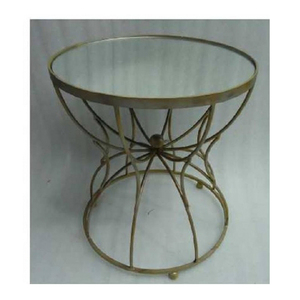 Mesa de acentos con acabado de latón antiguo, enlace apilado, informal - Product Image 1