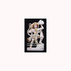 Handmade Lord Hanuman Marble Sculpture - Product Image 1