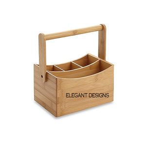 Soporte de utensilios de madera para uso doméstico, soporte de utensilios de madera con mango de cuatro compartimentos, excelente precio - Product Image 4