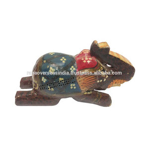 Hand Painted Wooden <b>Elephant</b> Figurine High Quality Wooden <b>Elephant</b> Sculpture for Hotel Office Restaurant Table Top <b>Decoration</b> - Product Image 4