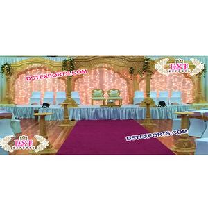 Mandap de Madera Tallada, Mandap de Boda de Madera Tallada, Fabricante de Mandaps para Matrimonios Indios, Mandap para Bodas Hindúes, Evento en Australia - Product Image 1