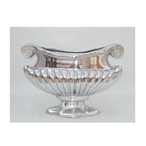 Trending Modern Aluminum Flower <b>Vase</b> <b>Light</b> Grey Tabletop Size 26X17X29 CM <b>for</b> Wedding Decor - Product Image 2