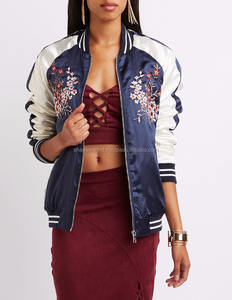 Chaqueta de bombardero vintage personalizada para mujer, cortavientos de poliéster transpirable para adultos, venta al por mayor - Product Image 6