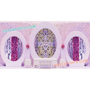 Comprar paneles de flores con paneles redondos, decoración de escenario, paneles tallados de fibra - Product Image 1