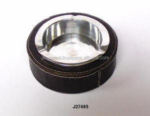 Cendrier en Aluminium moulé avec finition miroir, avec Base en cuir, en métal, pour la maison et les cadeaux, nouvelle collection - Product Image 2