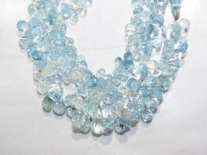 Cuentas de piedras preciosas azules con forma de corazón facetado de Aguamarina, 4x5mm, 9 "de longitud, fabricación de joyas, calidad increíble Natural - Product Image 2