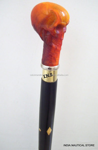 Hermoso bastón de diseñador de Calvin Handicraft hecho a mano cabeza de madera bastón - Product Image 3