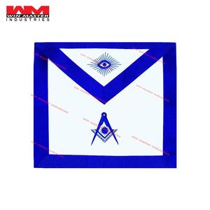 Tablier vintage du maître de luxe, existe en bleu ROYAL, en SATIN, du navire d'or - Product Image 2